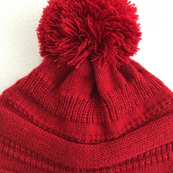 NWT Red Pom Hat, Women, One Size - Picture 5 of 7